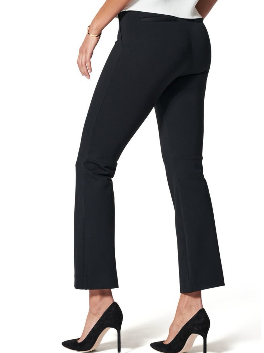 SPANX Black PerfectFit Ponte Kick Flare Pant, Size Large